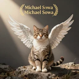 a cat with wings an illustration by Michael Sowa, but as photography