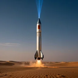 the rocket ship on the silk road, laser light falling from the sky