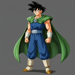 houseplant warrior man in a cape by akira toriyama