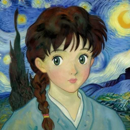 perfectly centered close up portrait, anime goddess, candid photography, by vincent van gogh, highly detailed, character concept, unreal engine 5
