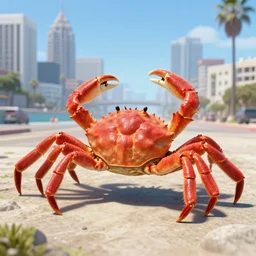 giant crab attacking a california city, in 2 0 1 2, bathed in the the glow of the sunset, low - light photograph, photography by tyler mitchell