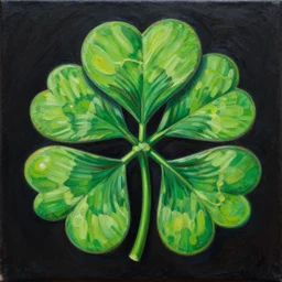 intricate five lucky clover by pablo picasso, oil on canvas, hdr, high detail, photo realistic, hyperrealism, matte finish, high contrast, 3 d depth, centered, masterpiece, vivid and vibrant colors, enhanced light effect, enhanced eye detail, artstationhd