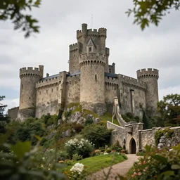a medieval castle by craig mullins, extremely beautiful, f/1.4