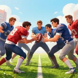 a movie poster about angry people fighting over an american football
