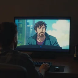 ryan gosling watching anime
