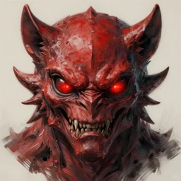 hp lovecraft monster mf doom cat eyes, red skin, highly detailed, centered, digital painting, artstation, concept art, smooth, sharp focus, illustration, artgerm, tomasz alen kopera, peter mohrbacher, donato giancola, joseph christian leyendecker, wlop, frank frazetta