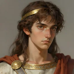 close up concept art of an ancient greek character, by ayami kojima