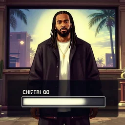 the christian god, gta 5 loading screen, art by stephen bliss