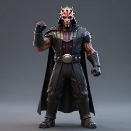 darth maul in mortal kombat, videogame 3d render, 4k, artstation