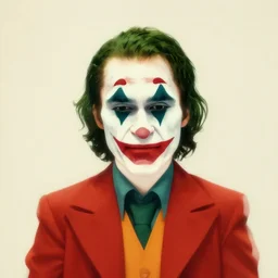 minimalist movie poster, robert pattinson joker, minimalism, fanart, retro