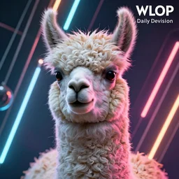 photo of surreal anthro llama portrait  in neon lighting, elegant, highly detailed, lit by neon tubes, smooth, sharp focus, trippy, dmt, psychedelic, lit by neon strands, illustration, beautiful, geometric, trending on artstation, cinematic, artwork by WLOP, daily deviation