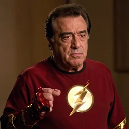 film still of danny devito as the flash in the new flash movie, 4 k