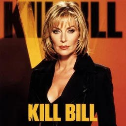 kill bill poster, but angela lansbury is the main actress