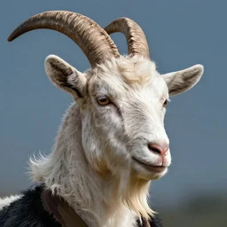 A man with a goat head, photorealistic, film still