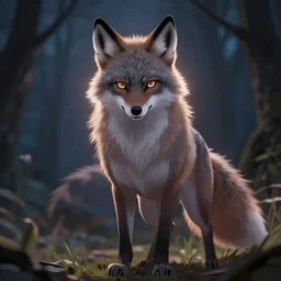 a beautiful werewolf at night, kawacy, backlighting, furry art