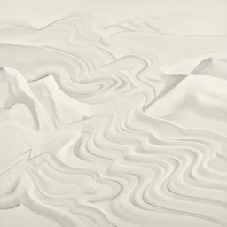 Landscape painting. Wild energy patterns rippling in all directions. Curves, zig-zags. Organic. Mountains. Clouds. Vegetation. Rushing water. Waves. LSD. Wayne Thiebaud