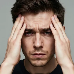 confused man portrait ,photo realistic, high detail