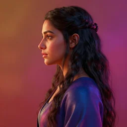 side - profile painted portrait, maya ali, sorcerer, unreal engine, dynamic lighting, smooth, gaudy colors, octane render aesthetic, matte painting concept art, official fanart behance hd artstation by jesper ejsing, by rhads and makoto shinkai and lois van baarle and ilya kuvshinov and rossdraws
