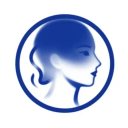 a wandering mind, logo, simple white background victo ngai, kilian eng, flat, blue
