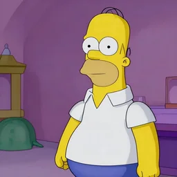 “ homer simpson in 8 k, real life, photorealistic. ”