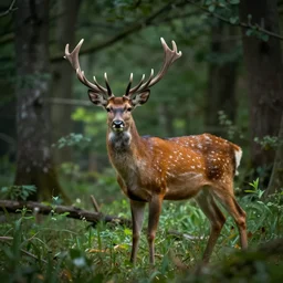 a deer in the forest, beautiful, nature, greenery, photorealistic, realistic, dramatic, cinematic, photography