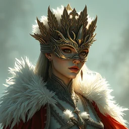 art by artgerm and greg rutkowski and ruan jia. a lonely elegant and grace female boss in elden ring. magic card art. sunny. rim light!! renaissance noble costume, gorgeous mask!! feathers, sharp edges, stage light on shining crown, sense of awe. delicate features. bright white. ultra realistic. ultra clear detailed