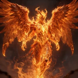 a powerful angel made of fire, trending on ArtStation, realistic painting, high definition, digital art, matte painting, very detailed, realistic