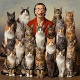 cats by beeple, artgerm, dali, pennington, giger, makoto shinkai, mckie, alex grey, bluth, pranckevicius, chris moore, foglio, masson, aivazosky, despain, bonestell. symbolism surrealism