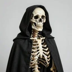 Portrait of a Skeleton Wearing Cloak, by Mandy Jurgens