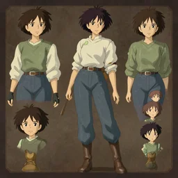 character sheet of female, by greg rutkowski and studio ghibli, digital art, trending on artstation, highly detailed, concept art, beautiful, masterpiece