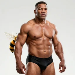 mike tyson as a bee, au naturel, hyper detailed, digital art, trending in artstation, cinematic lighting, studio quality, smooth render, unreal engine 5 rendered, octane rendered, by klimt, nixeu, ian sprigger, wlop, krenz cushart, sergey grechanyuk, vance kovaks, dominik mayer