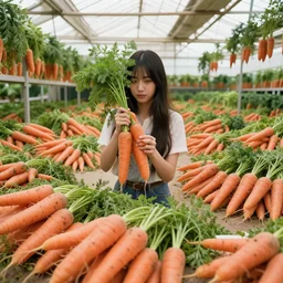 jerma985 in a large room filled with carrots
