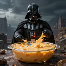 Darth Vader smashing his cheese dip