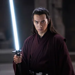 Over-the-Shoulder Shot of a jedi