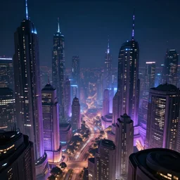 a futuristic cityscape, science fiction, night lights, beautifully lit buildings, mystic hues, distant, sharp focus, smooth, volumetric lights, digital art, RTX, hyperrealistic, by lee madgwick