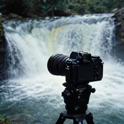 A river flowing with waterfall, taken with a Red cinema camera, 30 second shutter speed