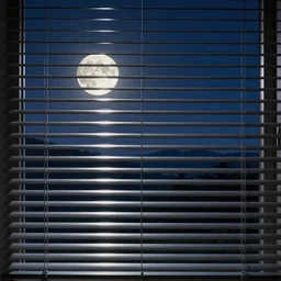 moonlight coming through window blinds, instagram filter