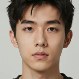 close up face male portrait 20 years old