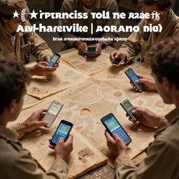 Archeologists discover ancient tablets depicting people using cellphones. High quality, dramatic lighting, high resolution, award winning