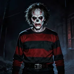 a nightmare with freddy krueger, ominous, scary, craig mullins, 8 0 s horror movie, artistic