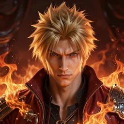 portrait of virgil from devil may cry, head and torso, photorealistic, highly detailed, hellfire and darkness, artstation, smooth, sharp focus, art by michael whelan, artgerm, greg rutkowski and luis royo, 4 k, unreal engine