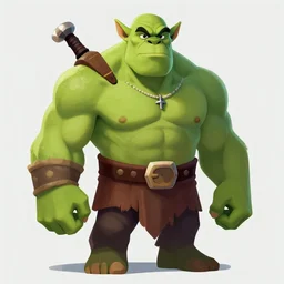 « a portrait of a muscular green orc, a character portrait by paul kelpe, reddit contest winner, sots art, ilya kuvshinov, 2 d game art, parallax »