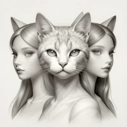 portrait of cat women, intricate, elegant, highly detailed, my rendition, digital painting, artstation, concept art, smooth, sharp focus, illustration, art by artgerm and greg rutkowski and alphonse mucha and uang guangjian and gil elvgren and sachin teng, symmetry!!