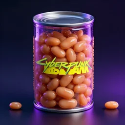 cyberpunk can of baked beans, 4K, high octane