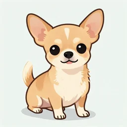 a jeremiah ketner illustration of an adorable and cute tan chihuahua/dachshund mix