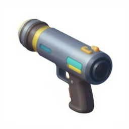 Isometric 3d high octane render of a portal gun from Portal 2 Game