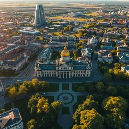 vienna, realistic photography, drone shot