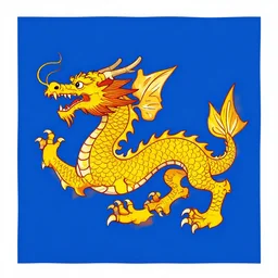 simplistic flag of the dragon empire