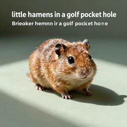 “ little hamster in a golf pocket hole ”