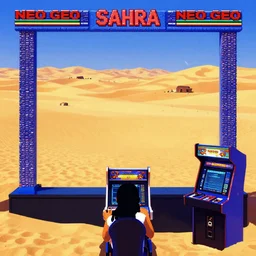neo geo, arcade, sahara desert game